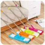 jash Wet and Dry Flat Mop 360 Degree for Home and Office Long Adjustable Handle Easy Mop with Steel Rod Long Handle Dry Mop, Standard (Multi-Colour)