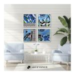 ARTE'VENUE Street Flow framed wall art 15 X 15 inch (set of 4)