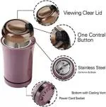 Tinsrom Coffee Grinder Multi-Functional Electric Stainless Steel Multifunction Smash Machine Household Electric Cereals Grain Portable Coffee Bean Seasonings Spices Mill Powder Grinder Machine