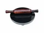 MyNAKSHA Natural Black Granite Roti Roller/Chakla Belan/Roti Maker/Chapati Maker