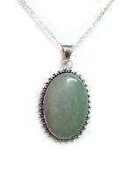 Astroghar Natural Green Aventurine Alloy Crystal Green Pendant For Men And Women