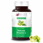 Bliss Welness Natural Vitamin C 1000mg Immunity Antioxidant Skin Care Supplement - 120 Vegan Tablet