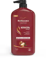bellosmo PROFESSIONAL Keratin Moisturizing Shampoo for Hydrating Color Protection Dry Damage Curly Frizzy Thinning Color Treated Hair Repair Organic Sulfate Free All Hair Types-1L