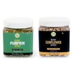 NatureVit Pumpkin Seeds and Sunflower Seeds Combo, 500g | Pumpkin Seed - 250g, Sunflower Seed - 250g | Protein and Fibre Rich Food For Immunity Booster Diet Food - All Premium.