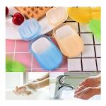 CLAIRET Paper Washing Hand Clean Scented Slice Sheets Disposable Box Portable Mini Paper Soap || Paper soap Strips for Travelling || Multicolor (Pack of 2)