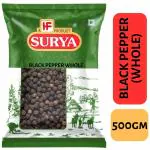 Surya 500g Black Pepper (Kali Mirchi) Whole| Spices & Masala