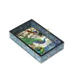 DULI Water and Heat Resistant Square Engineered Wood Serving Tray - 8 x 5 inch