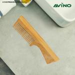 Avino Anti-Bacterial Dandruff Remover Styling Comb With Handle - Wooden Hairs Combs For Unisex