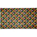 pujaNpujari Marigold Toran Design Backdrop Cloth for Pooja Decoration Altar Cloth