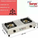 Golden Surya BGS-201-POPULAR Stainless Steel Manual Gas Stove (2 Burners)