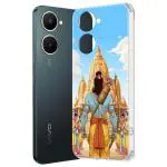 Fashionury Silicone Designer Printed Back Case Cover for Vivo Y18 -D2092