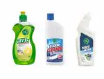 Oxi9 Essential Super Clean Dish Wash Liquid 500 ml,Floor Cleaner Anti Bacterial 500 ml And Power Wash Toilet Bowl Cleaner 500 ml - Pack Of 3