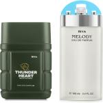 Riya Thunder Heart Perfume & Melody Sea Green Perfume Pack Of 2 Combo Set 100 ml Each Eau De Parfum 200 ml (For Men)