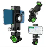 Tech Gear Universal phone holder for bicycle , bike accessories 180 degree tilt , 360 degree rotatable bike mobile holder ( Black)