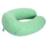 Ez Life Green Cotton U Shape Travel Pillow