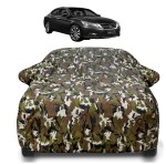 Auto Hub Honda Accord (Model : 2017-Till Date) Car Cover with Mirror Pocket and Soft Cotton Lining,Waterproof Honda Accord (Model : 2017-Till Date) Car Body Cover, Army Print