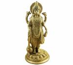 Idol Collections Gold Brass God Vishnu Standing Hindu Figurine Sculpture, 7.2 X 3.4 Inch