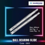 Harrison Telescopic Ball Bearing Slide 1581 | Drawer Channel Stainless Steel | 10 inch Soundless Modular Kitchen Drawer Slides | Rust Free | Load Bearing Capacity 35 kg | Furniture Hardware