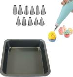 See Inside Nozzle and Square Cake Pan Kitchen Tool Set  (Multicolor, Baking Tools)