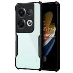 Fashionury Crystal Clear Back Cover Case for Oppo Reno 8 5G | 360 Degree Protection | Shock Proof Design | Transparent Back Cover Case for Oppo Reno 8 Pro 5G (Black Bumper)