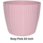 BIOANTILIA Naturegreen Rosy Flower Pots Heavy Duty Highly Durable Plant Container Indoor Outdoor Balcony Flower Pots 10'Inch (MARBLE PINK)