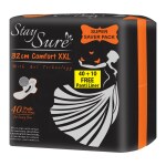 Stay sure 320mm Comfort XXL Sanitary pads for heavy flow - Pack of 40 individually wrapped pads + 10 Pantyliners free inside
