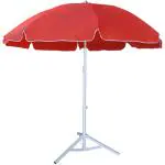 RAINPOPSON Garden Umbrella With Stand Outdoor Big Size 8ft Heavy Duty Garden Umbrella Patio Garden Outdoor Umbrella for Men & Women (Red) (8ft/48in)
