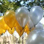 Grand Shop Gold, Silver Latex, Silver Toy Balloons