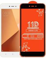 ALOMPIK Mi Redmi Y1 Lite Black Anti Scratch Edge To Edge Tempered Glass
