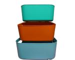 JIKARI Plastic Storage Basket Multipurpose Colorful for Kitchen & Home Organizer Box for Wardrobe