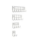 Levon Silver Stainless Steel Wall Hook Rail Thick Hanger - Hooks Rail (Pack Of 4)