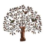 CraftVatika Multicolor Metal Tree With Birds Wall Art Sculpture 73.7 x 2.5 cm