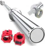 Ymd 6 Feet Olympic Barbell Bearing Rod 50Mm Outer Dia With Barbell Clamps Weight Lifting Bar