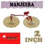 AADIA MANJEERA MANJIRA KHARTAL CYMBAL TALA JALRA FOR POOJA KIRTAN BHAJAN (2 INCH DIA.)