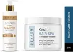 Sevaen Keratin Shampoo And Hair Spa Cream For Hair Dry, Damage Repair, Strengthening And Smoothing For Men And Women - 2 Pc