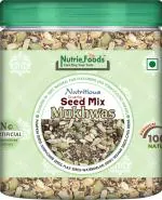Nutriefoods Nutritious Crunchy 8 in 1 Seed Mix Mukhwas (Mouth Freshener) | Roasted in 100% Natural Plant Based Pan Flavoring | Sunflower, Chia, Flax, Pumpkin, Watermelon, Sesame & Ajwain Seeds (180gm)