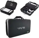 New World PS5 Storage Bag HardShell Case Waterproof Travel Carrying Console Headset And Other Accessories