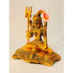 DARIDRA BHANJAN - Adiyogi Shiva shiv Mahadev Shankar Ji Idol Figure Statue/ Shankar Bhagwan murti/ Shiv murti for Puja/ Shiva idols/ Shankar Bhagwan/Mahadev Mahadeva Murti with Trishul Statue for home (L X B X H = 12 x 8 x 11 CM).
