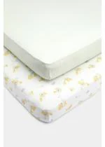 Mothercare Lion Fitted Cot Bed Sheets Mulricolor Pack of 2