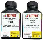 Dotpot SP 210 SU Toner Powder Bottle Compatible for Use in Ricoh SP100 / SP111 / SP111SU / SP200 / SP210 / SP212SNw / SP302(100 Grams x 2) Single Color Ink Toner (Black)