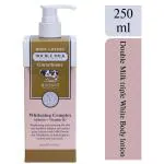 Scentio Organic Double Milk Triple Brightening Body Lotion 250 ML (Made In THAILAND). Contains Gluthathione, Milk Protein, Vitamin C. Helps with anti-wrinkle and improves overall skin tone.