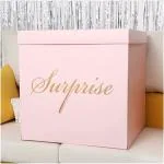 My Party Suppliers Pink Surprise Explosion Gift Box No Balloons for Birthdays, Christmas, Bridesmaids (19 x 19 x 19 inch)