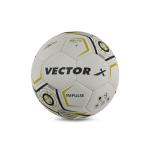 Vector X Impulse Soccer Ball Thermo Fusion Rubber Football Embossed For Professional Play (White-Green) Size-5