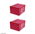 BB BACKBENCHERS Saree Cover/ Saree Bag/ Storage Bag/ Clothes Cover/ Saree Organizer With Transparent With Two Side Zipper, Red