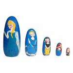 Channapatna Toys Wooden Peg Dolls South Indian Couples Non Toxic Colors ( 2 Years+) - Set of 6 Wooden Dolls | Pretend Play, Open Ended Toys, Waldorf Inspired, Improves Childs Imagination and Creativity