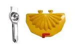 URBAN BUY Stainless Steel Lemon Squeezers With 1 Pcs Solid Plastic Gujiya and Multicolour, (Pack of 2)