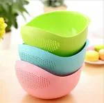 Krifton Rice Bowl Strainer Perfect Size for Storing and Straining (1 pcs Multicolor)