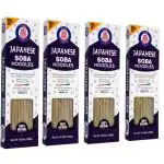 GRAIN SHAKTI OSAKA JAPANESE SOBA NOODLES | 100% Vegetarian | No Preservatives | 100% Healthy Maida | Get Ready in Just 10 Minutes |300g x 4 Pack |
