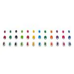 Comet Busters Multicolor Mix Assorted Oval Bindi Pack for Women (5mm, 7mm, 9mm) (BIN1985) Pack of 1