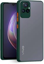 KWINE CASE Oneplus 10R 5G Green Rubber Back Cover